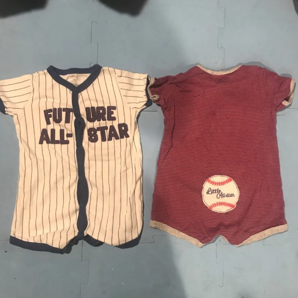 18 Month Baby Baseball Rompers